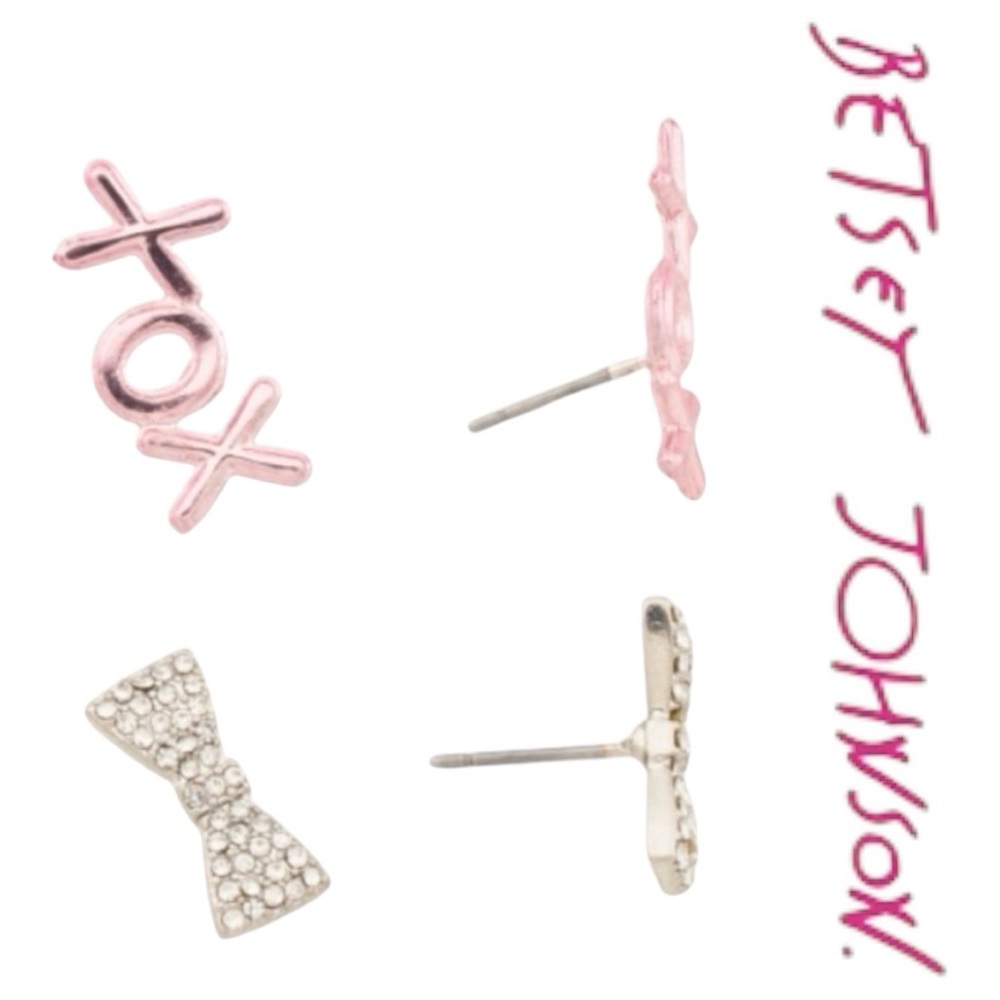 Betsey Johnson XOX and Bow Earrings
